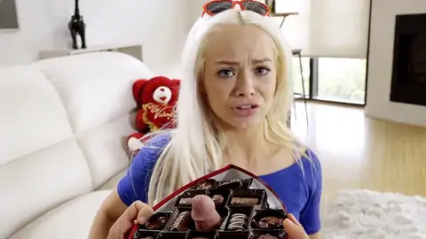He surprises his blondie stepsister with a bizarre bounty